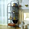4 tier metal folding shelf
