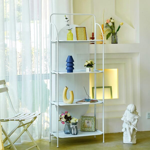 4 tier metal folding shelf