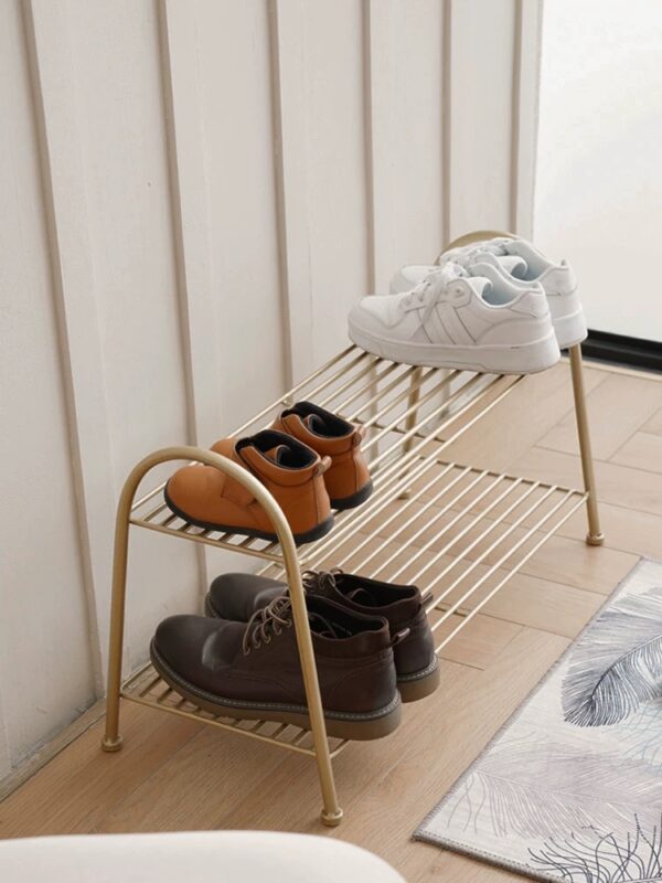 Classic metal 2 tier shoe rack for Entryway,closet
