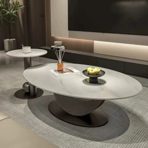 Oval slate Coffee table & side table  for Home office,Living room