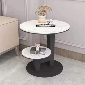 Round slate side table for Modern home decor