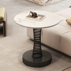 Slate side table end table with Palm tree metal base for Living