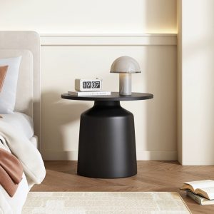 Modern round metal side table for Entry living room,bedroom