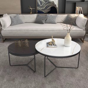 Modern slate coffee table & side table set,for home office,living room