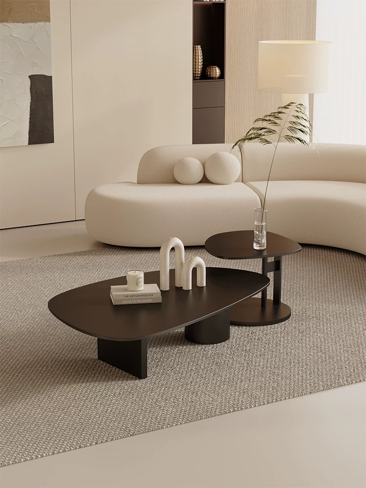 Alien rock coffee table & side table for storage and display