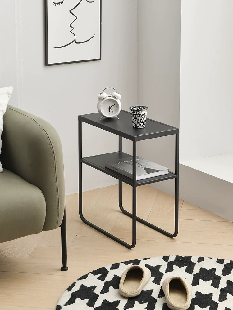 Modern metal side table Nighstand for small space indoor,living