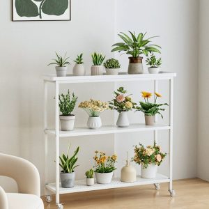 3 Tier metal flower plant stand indoor outdoor