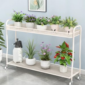 Garden cart flower pot stand with wheels,For home patio garden flower shop