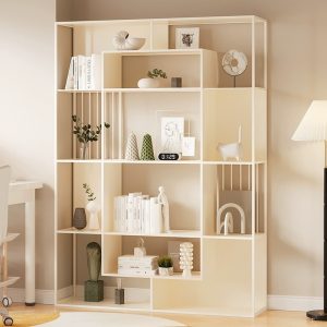 modern office bookcase,metal geometric display rack
