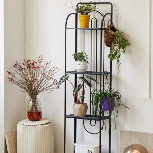 Outdoor 4 tier flower rack, Patio 4 tier shelf