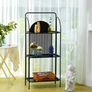 3 tier metal folding shelf