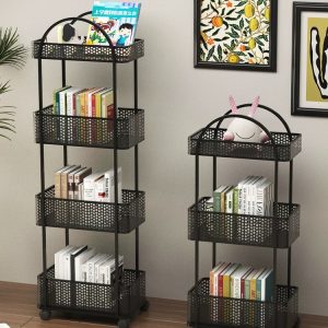 Freestanding metal storage orgainzer towel rack basket shelf for Bedroom,Bathroom,Kitcen
