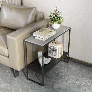 Modern side table with slate top