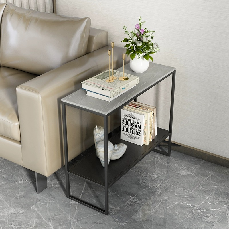 Modern side table with slate top