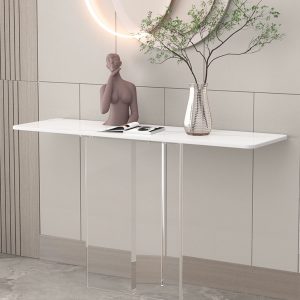 Slate console table with acrylic base for Living