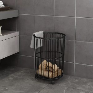 Nordic style  bathroom laundry basket