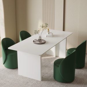 Modern slate dining table and chairs, a new trend of dining gatherings