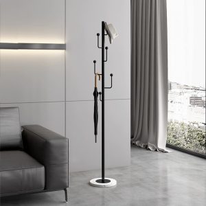 Create music note coat rack with marble base