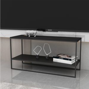 TV Cabinet with 2-tier storage shelf,Entertainment center TV console table for Living Room