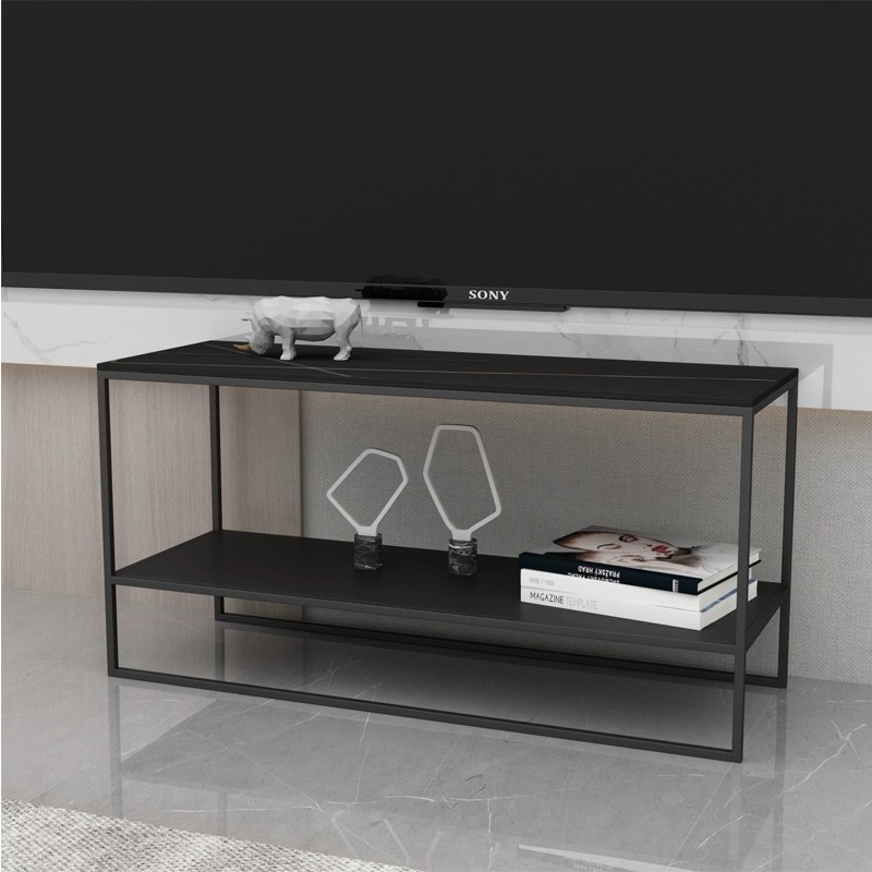 TV Cabinet with 2-tier storage shelf,Entertainment center TV console table for Living Room