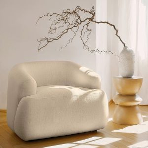 Modern linen fabric sofa loveseat 1 - seat