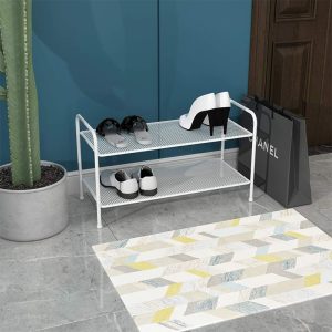 Classic metal mesh 2 tier shoe rack for Entryway,closet