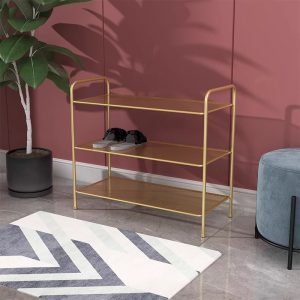 Classic metal mesh 3 tier shoe rack for Entryway,closet