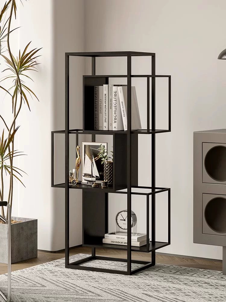 Modern 3 tier bookshelf - Geometric bookcase